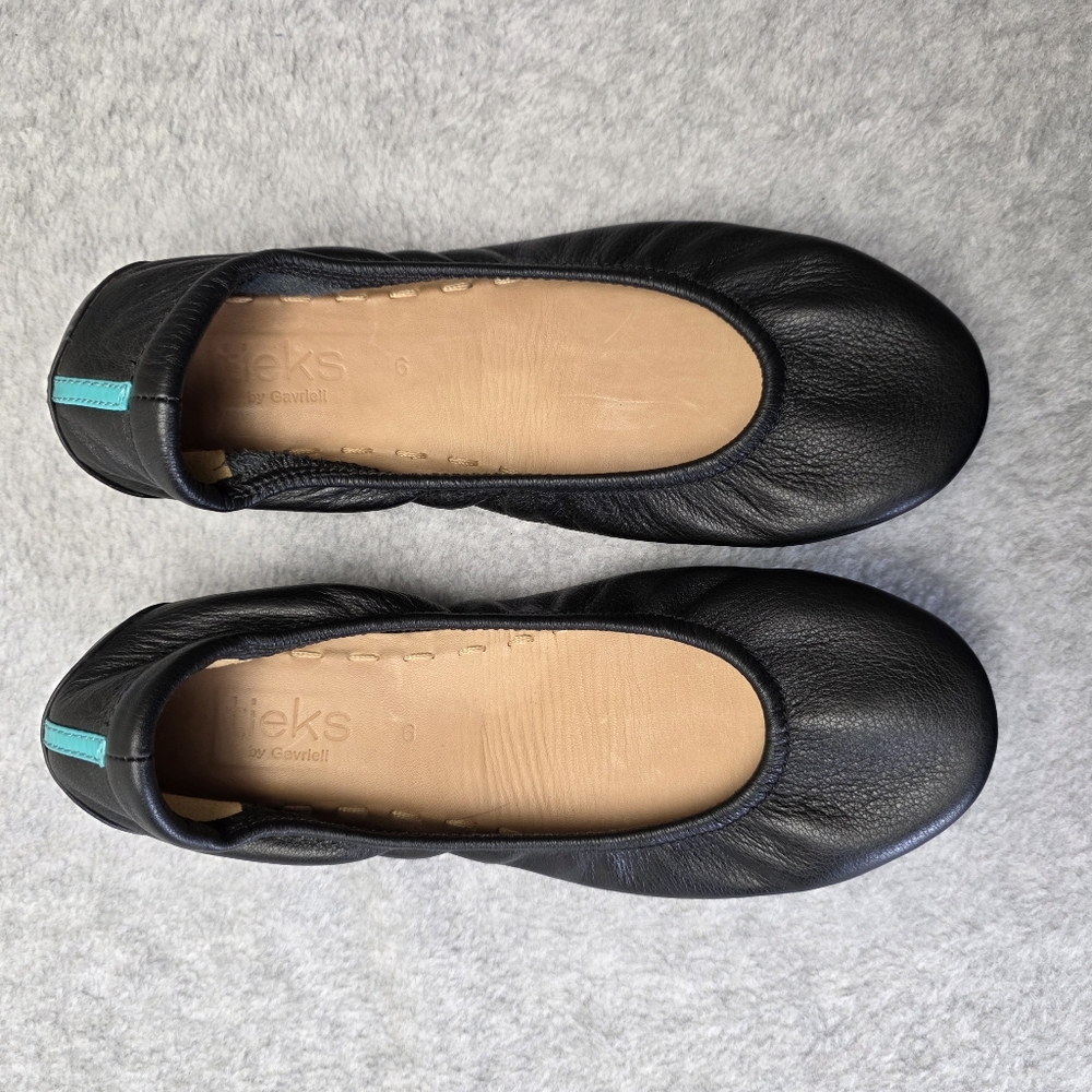 Tieks Black Leather Flats